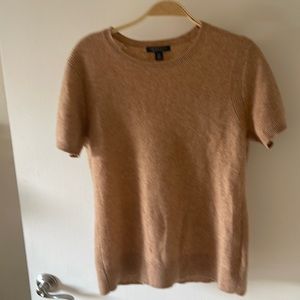 Short sleeve cashmere sweater